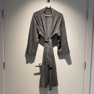 Waffle-knit robe